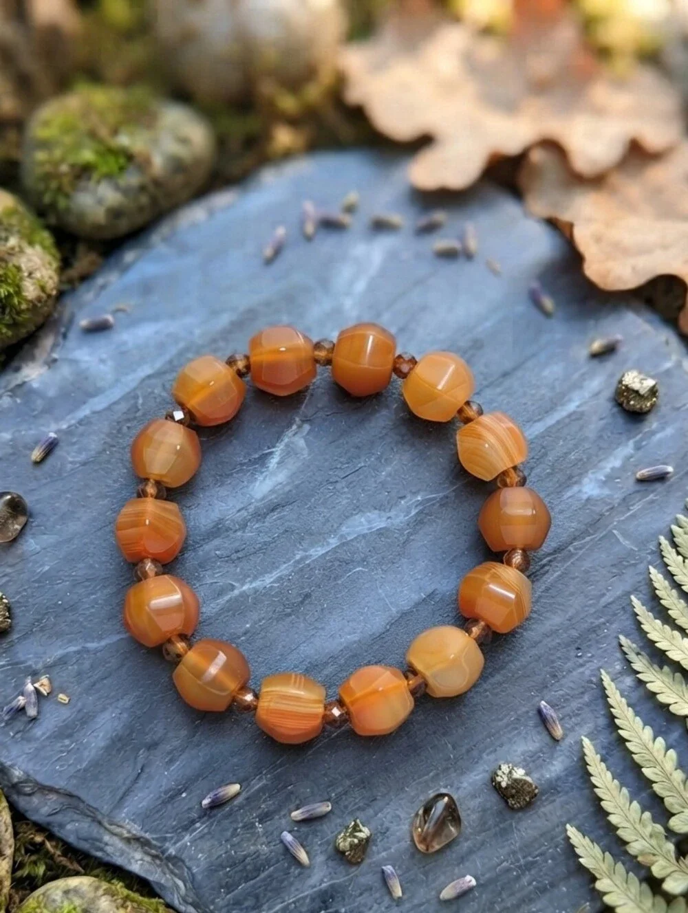 Agate/Garnet Bracelet